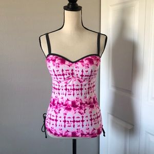 FREE COUNTRY Pink Tie Dye TANKINI | S